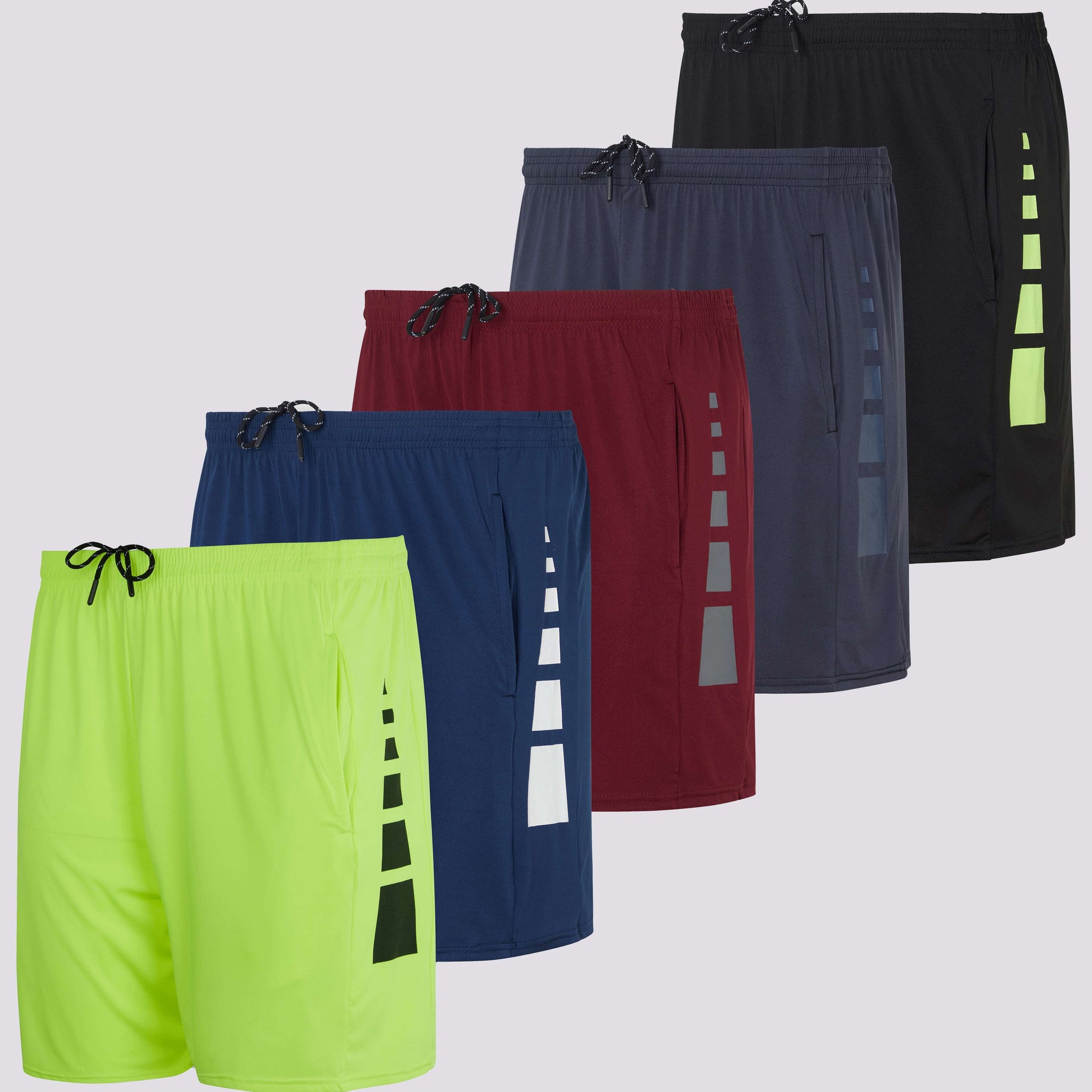 5 Pack: Men's Running Workout Shorts (Available in Big & Tall) D8T688