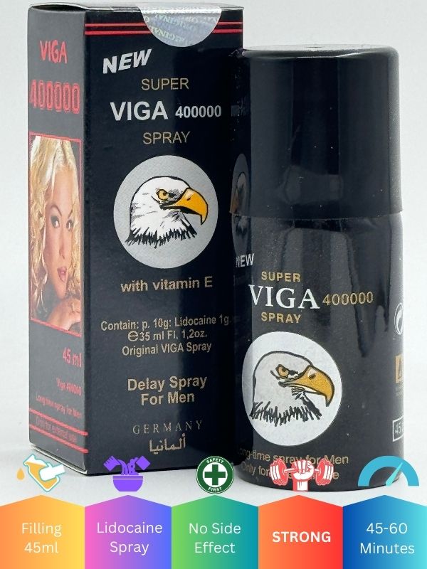 Viga Delay Spray For Men - Super Viga 400000 BLACK
