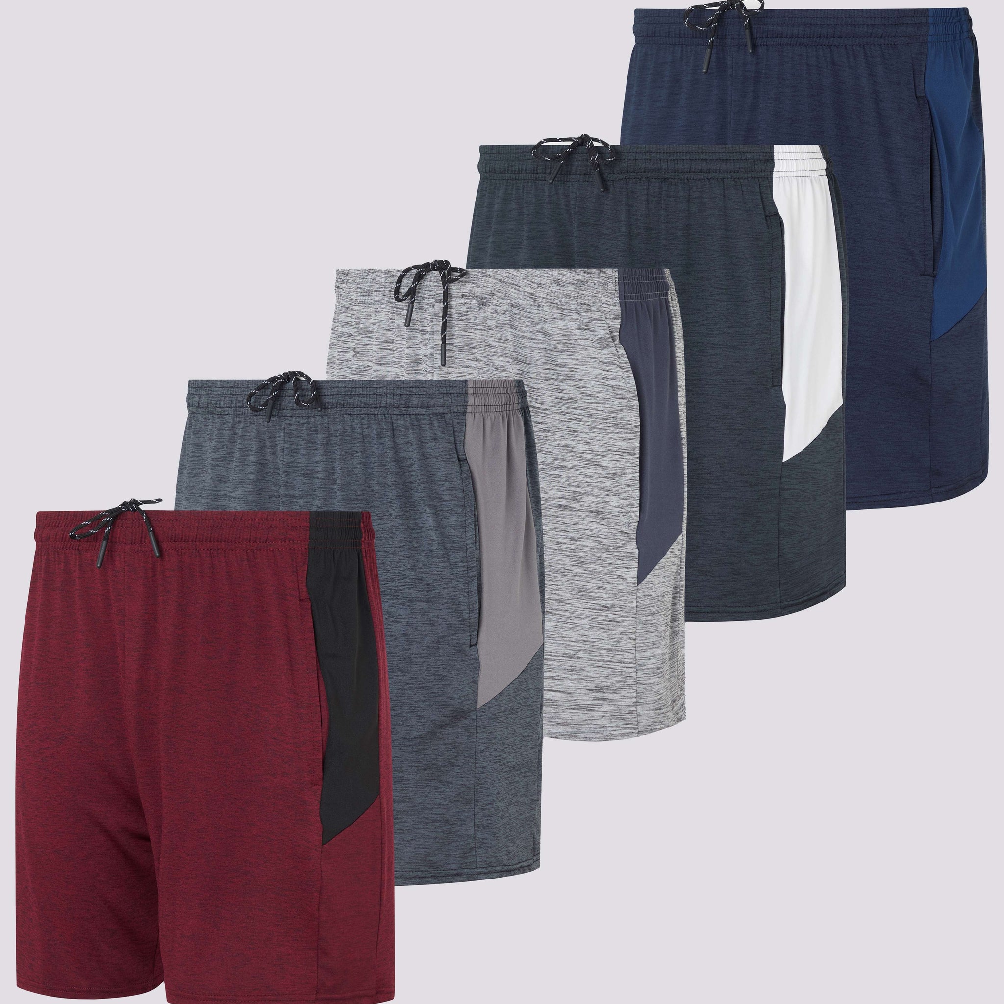 5 Pack: Men's Running Workout Shorts (Available in Big & Tall) D8T689